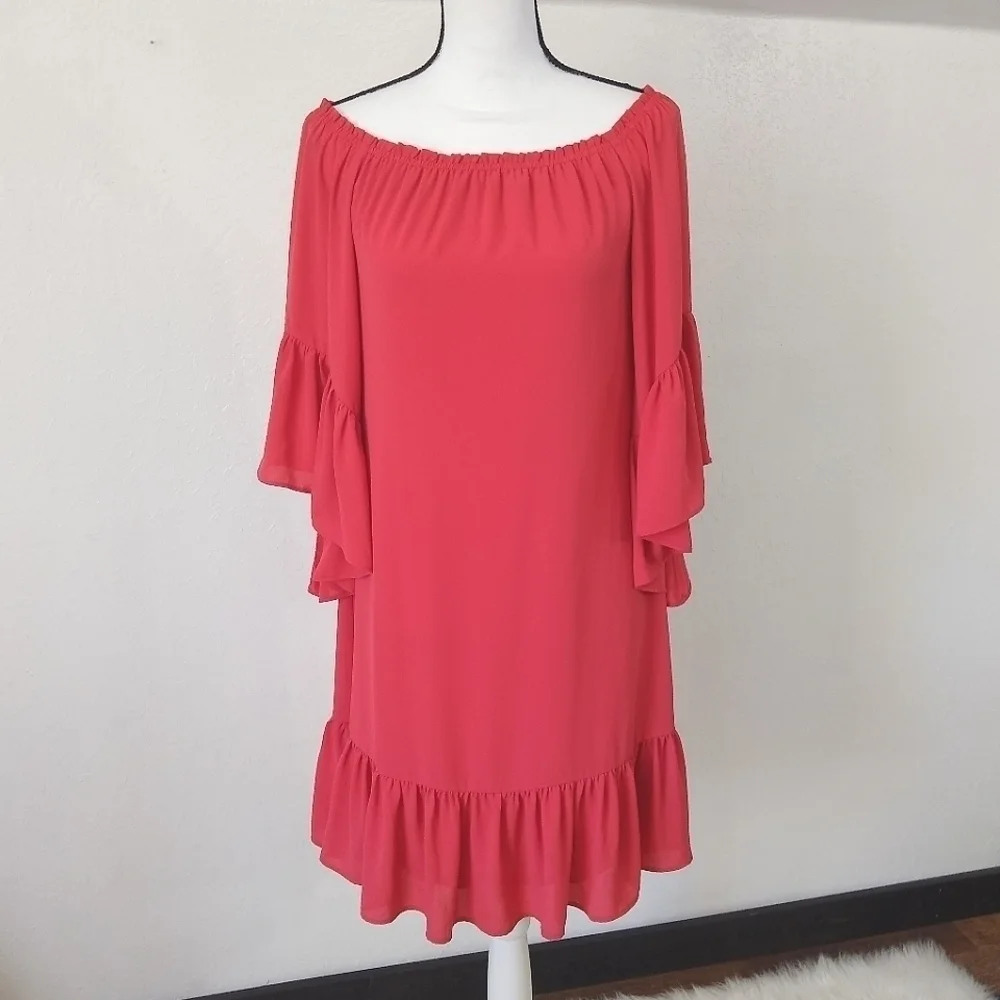 SALE 🛍️ 𝅺WHBM Flutter Sleeves Midi Dress Womens size XS